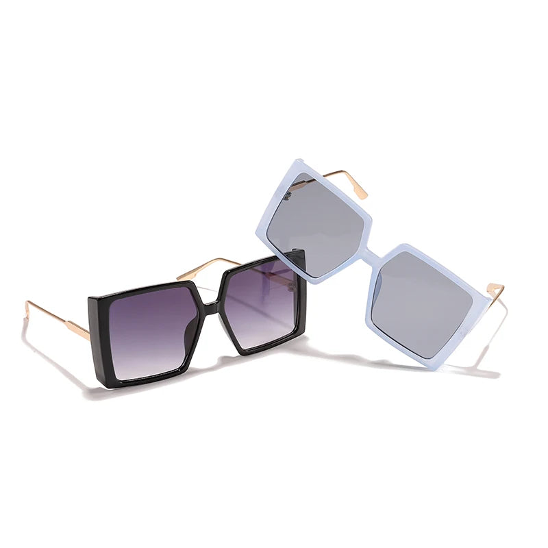 Women’s Oversized Square Sunglasses - Vintage Luxury Designer Shades with Big Flat Frames Gigi