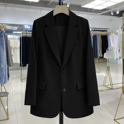 Stylish Women's Designer Long-Sleeve Loose Blazer – Casual Fashion Coats & Suits Ellen