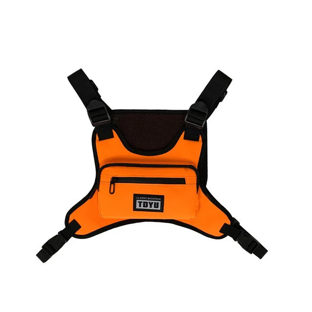 Men's and Women's Fashion Chest Bag – Trendy Streetwear Vest Style with High-Capacity, Wear-Resistant Oxford Design for Motorcycle and Hip-Hop Lucas