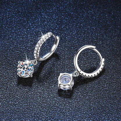 Premium S925 Sterling Silver Moissanite Earrings | Elegant Jewelry for Women