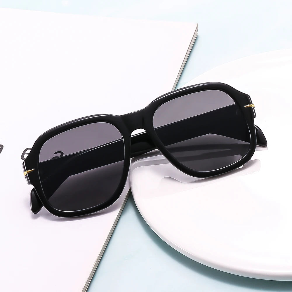 Oversized Lens Ultra-violet proof Unisex Men Women Korean Style Driving UV400 Europe and America Sunglasses