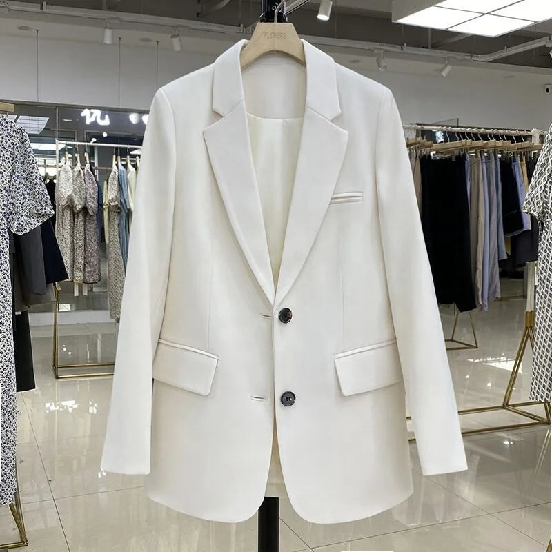 Stylish Women's Designer Long-Sleeve Loose Blazer – Casual Fashion Coats & Suits Ellen