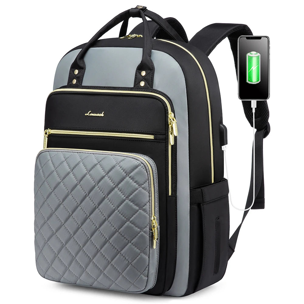 LOVEVOOK Fashion Travel Backpack | Water-Resistant, Multi-Pocket College Bookbag for Women, Fits 15.6" & 17" Laptops