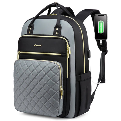 LOVEVOOK Fashion Travel Backpack | Water-Resistant, Multi-Pocket College Bookbag for Women, Fits 15.6" & 17" Laptops