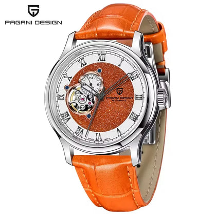 PAGANI DESIGN PD‑YS015 Men’s Automatic Watch – 41mm Fashion Mechanical Wristwatch, Japan NH39 Movement, 10Bar Waterproof, Leather Strap