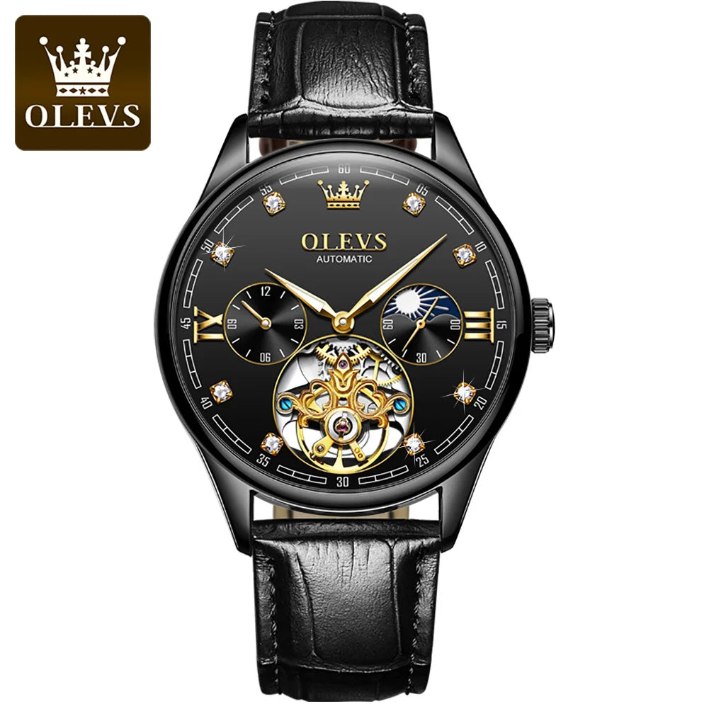 OLEVS 3601 Men's Luxury Automatic Watch - Top Brand Sport Mechanical Wristwatch, Custom Design