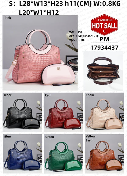 Trendy PU Leather Handbag Set for Women – Stylish Tote Bag Karina