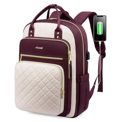 LOVEVOOK Fashion Travel Backpack | Water-Resistant, Multi-Pocket College Bookbag for Women, Fits 15.6" & 17" Laptops