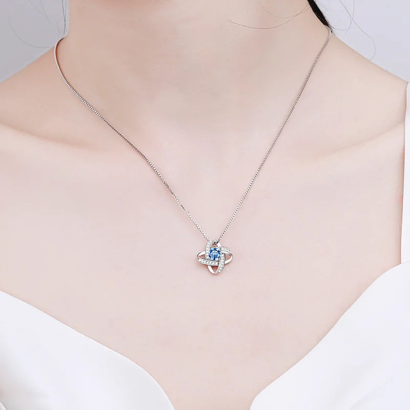 Fine Glamorous Jewelry: 1CT Round Cut VVS1 Blue Moissanite Pendant Necklace in S925 Sterling Silver – Perfect Women’s Gift