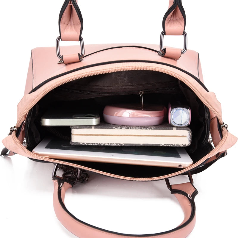 Fashion PU Leather Tote Bag Set for Women – Stylish Chain Shoulder Bags and Handbags Hannah