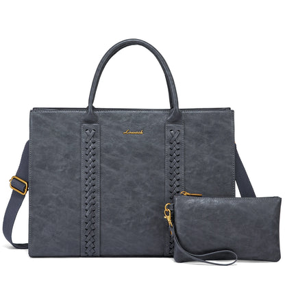 LOVEVOOK 2-Piece Women's Handbag Set - 15.6-Inch Elegant Tote & Shoulder Bags for Work and Fashion Amelia