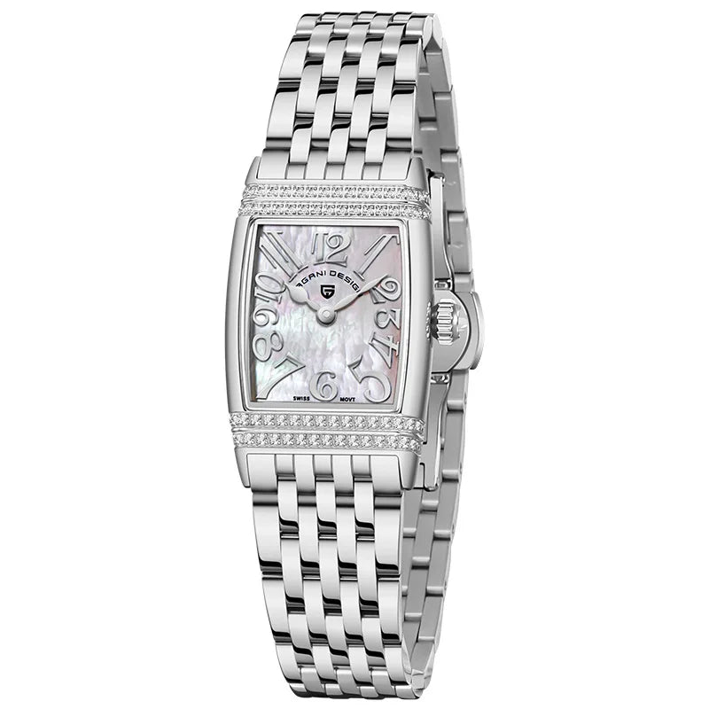 Pagani Design 1737 – Luxury Quartz Watch for Women with Stainless Steel Band, Waterproof Dial, and Elegant Design