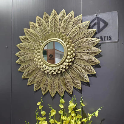 Modern Gold Decorative Wall Mirror – High-Gloss Creative Design for Luxury Rustic Home Decor with Superior Quality