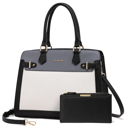 LOVEVOOK 2023 PU Leather Tote Bag Set for Women - 2pcs Handbags & Shoulder Bags Graciela
