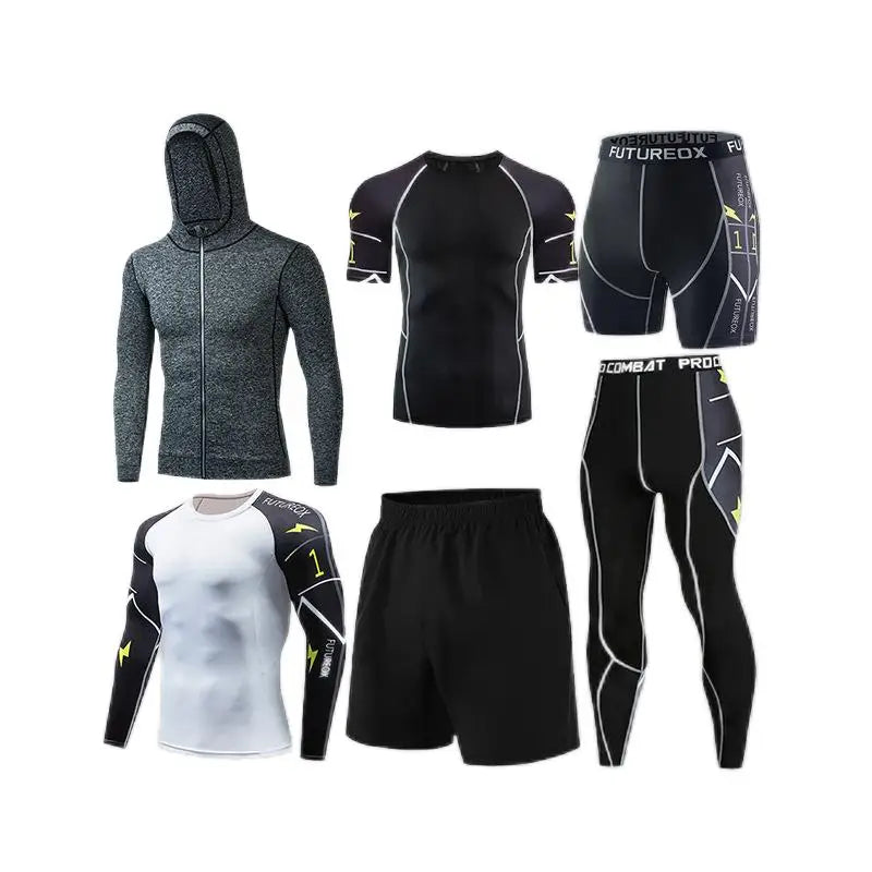 Men’s 6‑in‑1 Training Tracksuit Set – Sportswear Jogging Outfit (Survêtement Homme / Ropa Deportiva), Plus Size