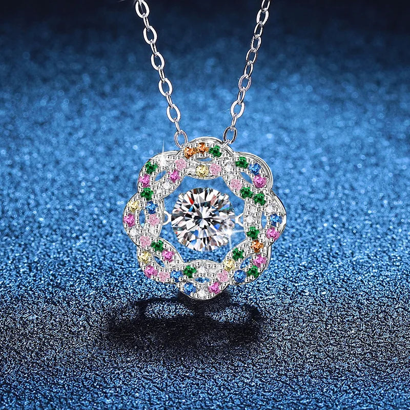 1 Karat S925 Sterling Silver Moissanite Necklace – Stylish Star Pendant for Women