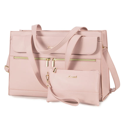 LOVEVOOK 2-Piece Laptop Tote & Shoulder Bag Set | 15.6-inch Women’s Briefcase