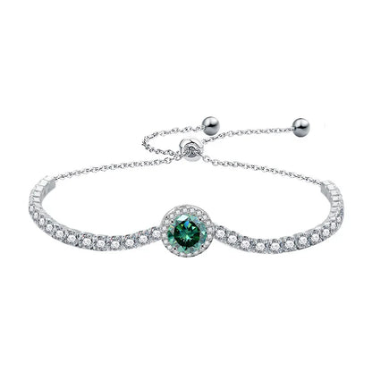 Luxury S925 Sterling Silver Moissanite Bracelet: Elegant Bangles Celaena