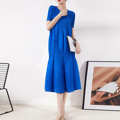 Women's Summer Casual Dress | Loose Elegant Irregular Cake Design, Short Sleeve Czarina