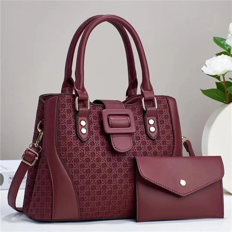 Retro Two-Piece Handbag Set – Elegant Ladies' Bags