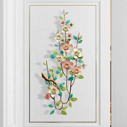 Chinese Style Wrought Iron Wall Hanging – Decorative Pendant for Living Room and Porch Decoration