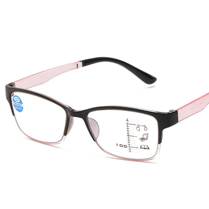Progressive Multifocal Reading Glasses with Blue Light Protection – Full Frame Design for Near and Far Vision Estelle