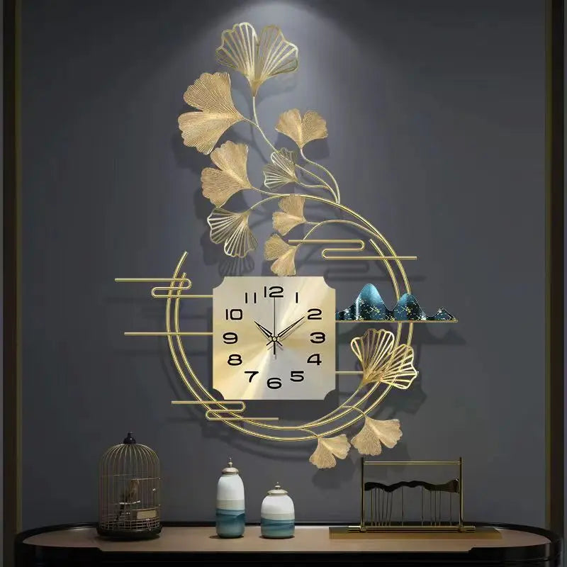 Nordic Light Luxury Silent Wall Clock – Modern Hanging Clock for Living Room, Porch, and Home Decoration