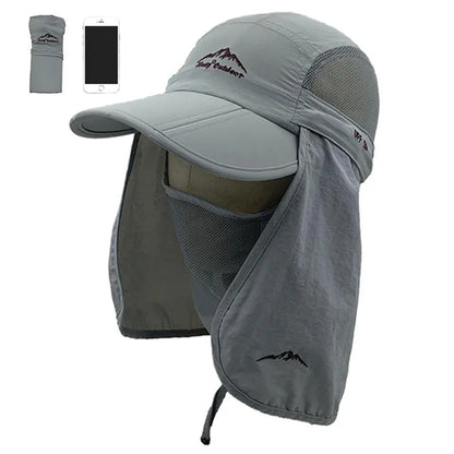 Foldable Waterproof UV Protection Visor Hat – Quick-Dry Baseball Cap with 360° Sun Shield for Men & Women, Fishing & Hiking Ross
