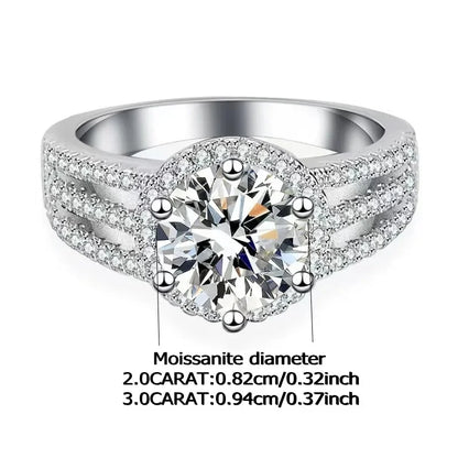 Moissanite Ring in 925 Sterling Silver – Elegant Niche Design for Girlfriend, Engagements, Weddings & Birthday Gifts Chelsea