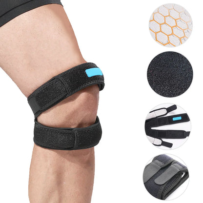 Double Patella Knee Strap Adjustable Neoprene Knee Brace for Knee Pain Relief & Support