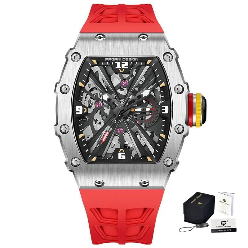 PAGANI DESIGN PD‑1738 Men’s Quartz Watch | Luxury Sport Wristwatch with Sapphire Glass, Stainless Steel, Waterproof (VH65 Movement)