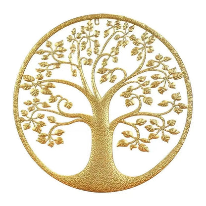 Modern Simple Wealth Tree Wall Art – Iron Pendant Decoration for Living Room, Bedroom, and Porch Background