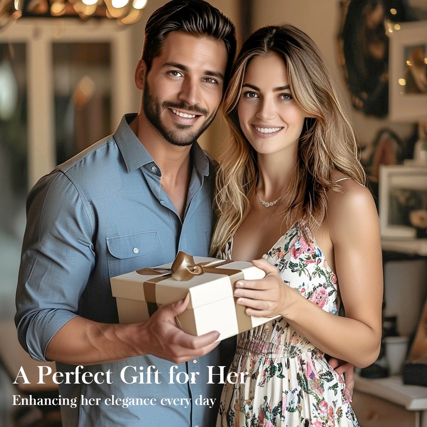 Moissanite Pendant Necklace 1.7CT / 2.8CT / 5CT – VVS1 Lab‑Created Diamond, S925 Sterling Silver Chain, Anniversary Romantic Gift for Women