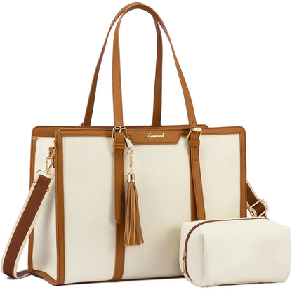 LOVEVOOK Laptop Tote Bag Set | 15.6/17 inch Briefcase for Women, Work & Travel Shaira
