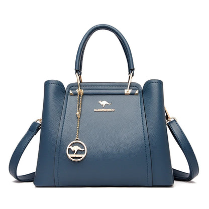 Luxury Leather Handbags for Women - Designer 3-Layer Shoulder & Crossbody Bags, Large Capacity Customized Tote