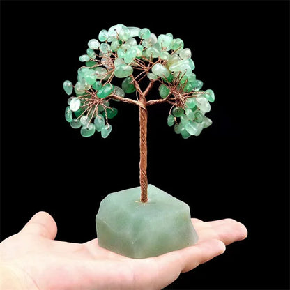 12-14cm Natural Crystal Chips Money Tree | Quartz, Amethyst, & More