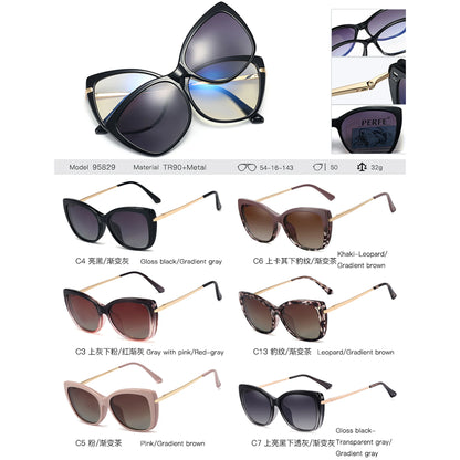 Clip-On Polarized Magnetic Sunglasses for Women – Stylish Shades for Glasses Frames | UV Protection