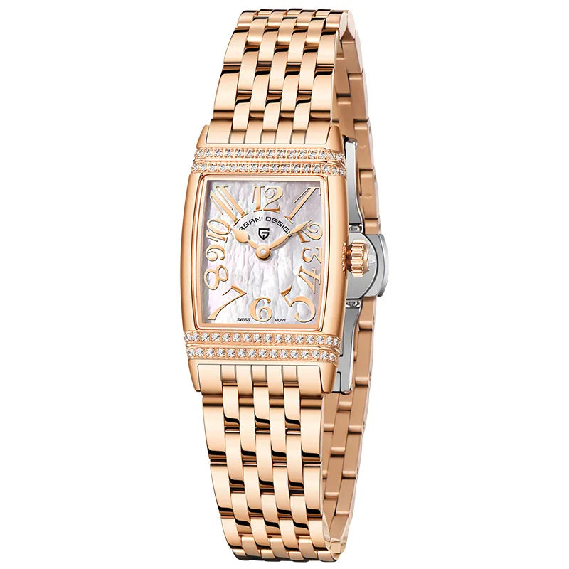 Pagani Design 1737 – Luxury Quartz Watch for Women with Stainless Steel Band, Waterproof Dial, and Elegant Design