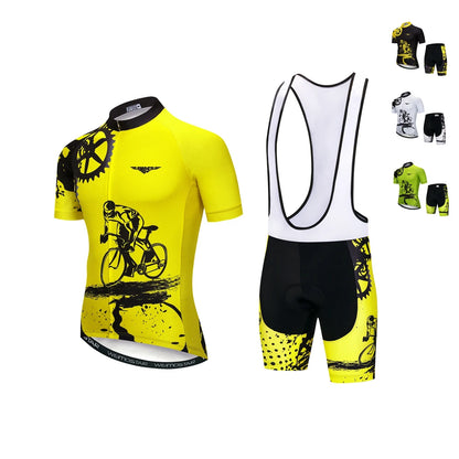 Men's Summer Cycling Jersey Set – Breathable Road & MTB Bike Wear