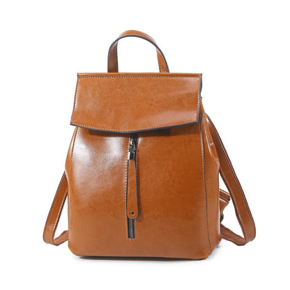 Realer Women’s Genuine Leather Backpack – 2021 Fashion Casual Vintage School Bag for Ladies Millie