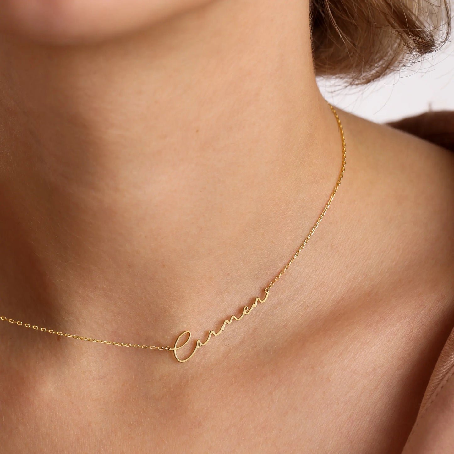Personalized Custom Name & Letter Pendant Necklace – 18K Gold Plated Stainless Steel Jewelry for Women & Couples Erin