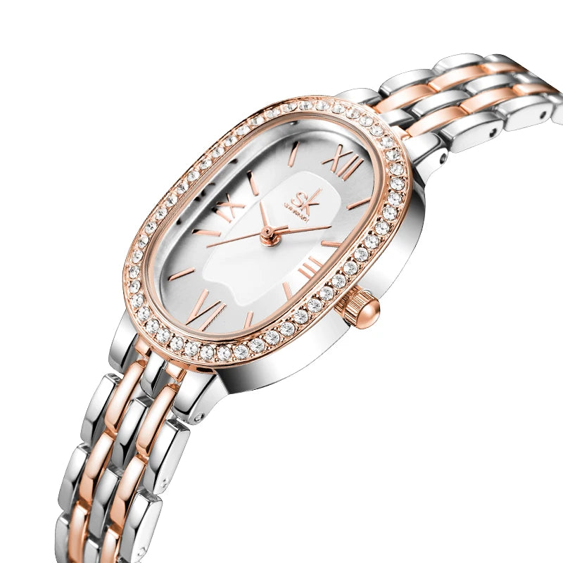Waterproof Vintage Women's Watch - Luxury Diamond-Studded Quartz Watch for Ladies Emeline