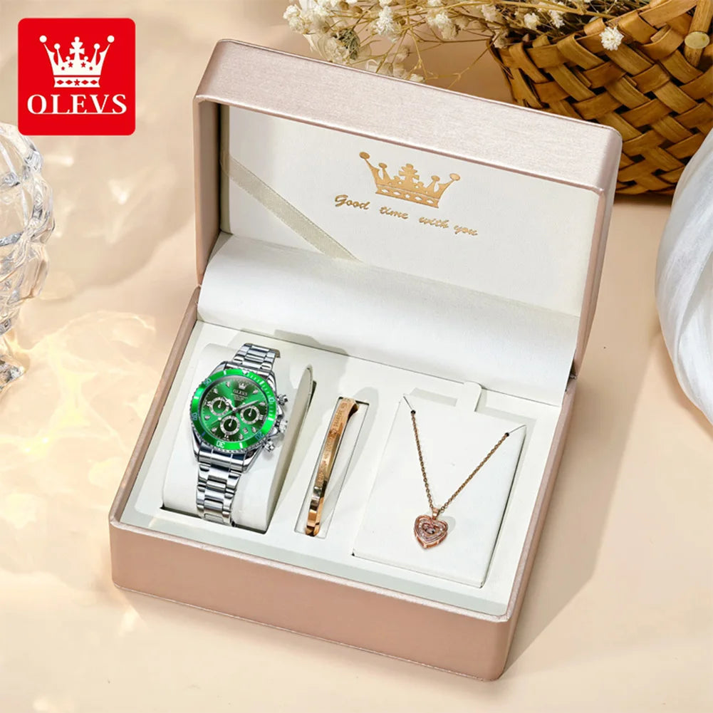 OLEVS 5632 Women’s Quartz Watch – Stainless Steel, Luminous Dial, Date Display, Elegant Business Design Charlotte