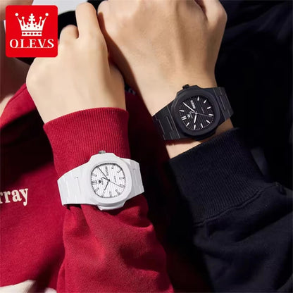 OLEVS 5627 Luxury Luminous Quartz Watch for Men Water Resistant Movement Date Calendar Mens Wristwatches Clock Reloj Hombre