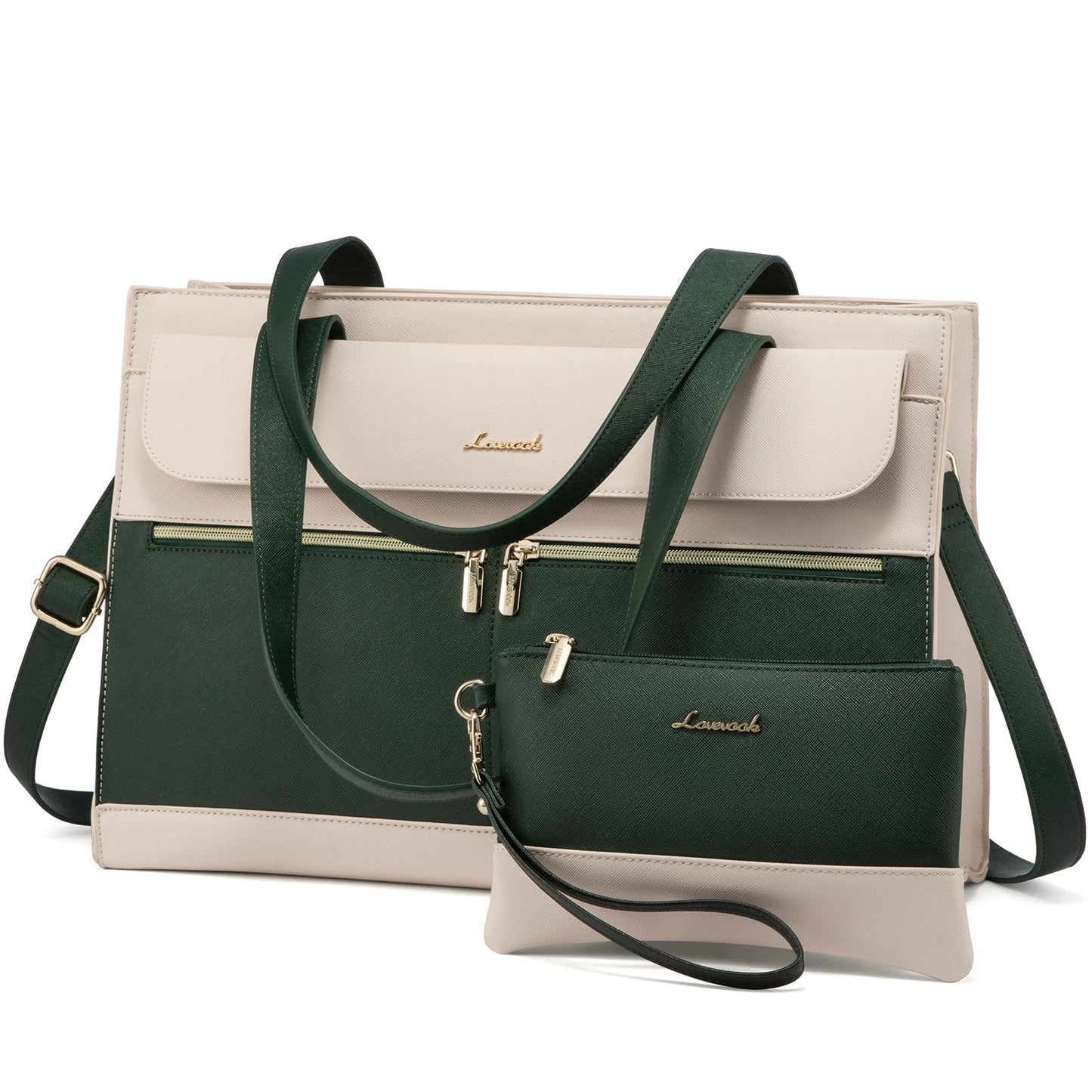 LOVEVOOK 2-Piece Laptop Tote & Shoulder Bag Set | 15.6-inch Women’s Briefcase