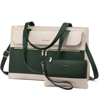 LOVEVOOK 2-Piece Laptop Tote & Shoulder Bag Set | 15.6-inch Women’s Briefcase