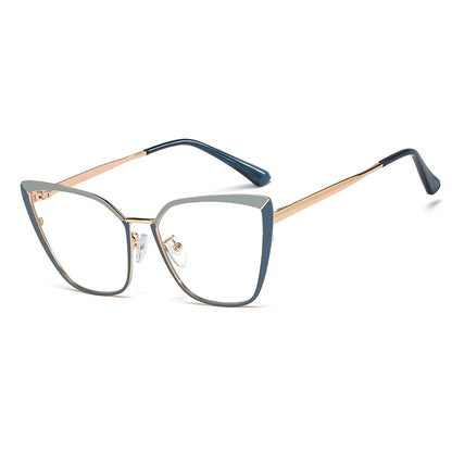 New Design Metal Prescription Glasses – Blue Light Blocking Frames with Silicone Nose Pads