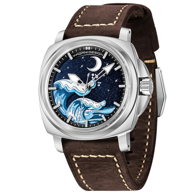 PAGANI DESIGN YS014 Men’s Luxury Automatic Watch – Japan NH35 Mechanical Movement, Sapphire Crystal, 10ATM Waterproof, Luminous Sports Wristwatch
