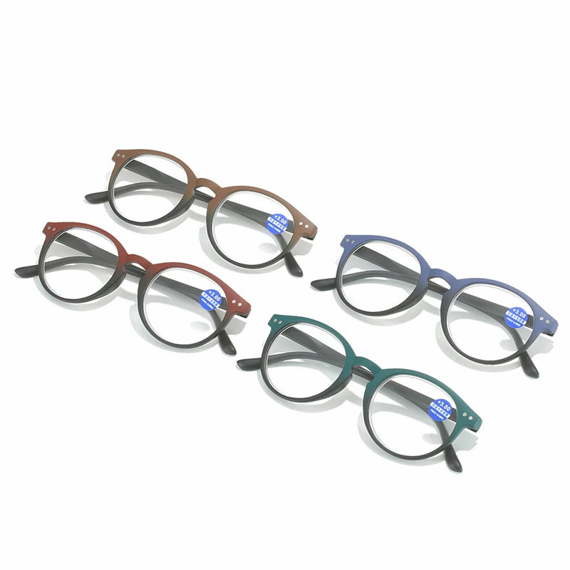 Round Frame Blue Light Blocking Reading Glasses | Unisex Presbyopia Eyeglasses for Men & Women Quinn