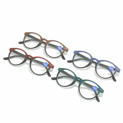 Round Frame Blue Light Blocking Reading Glasses | Unisex Presbyopia Eyeglasses for Men & Women Quinn
